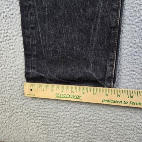 Levi's 501 Jeans Mens 38x34 Black Straight Leg Classic Button Fly American Denim - Picture 6 of 14
